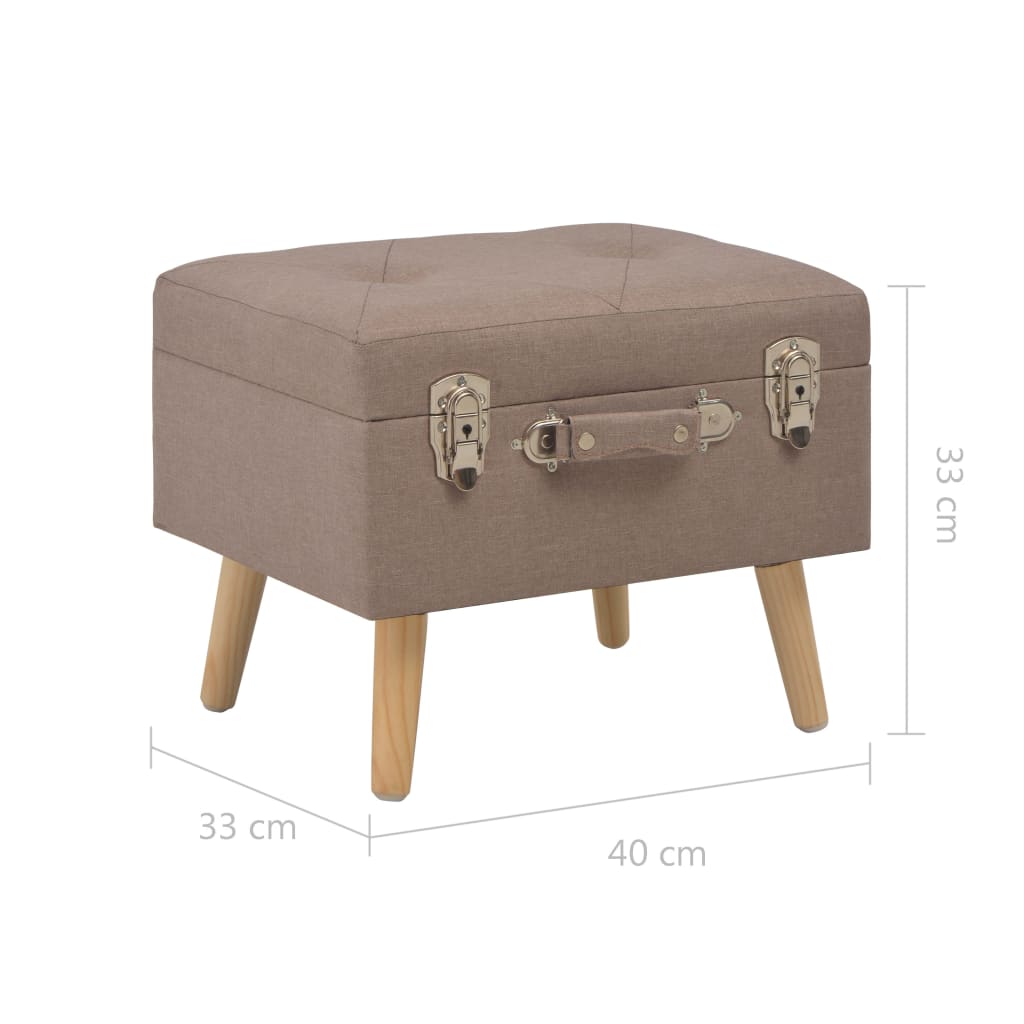Stolička S Úložným Prostorem 40 Cm Textil