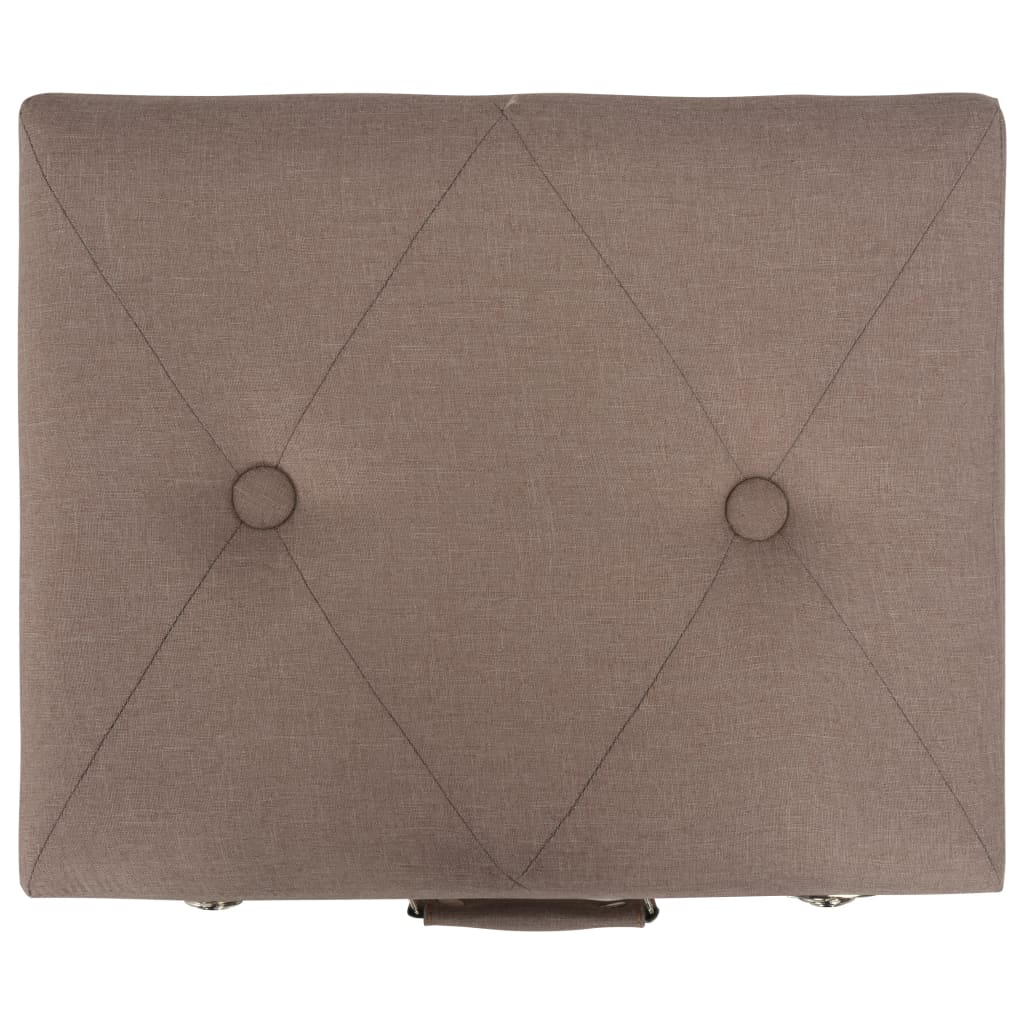 Stoličky S Úložným Prostorem 3 Ks Hnědé Textil