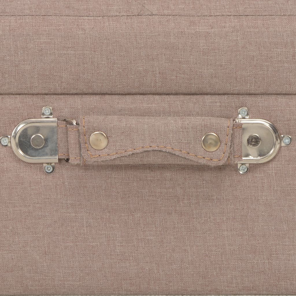 Stoličky S Úložným Prostorem 3 Ks Hnědé Textil