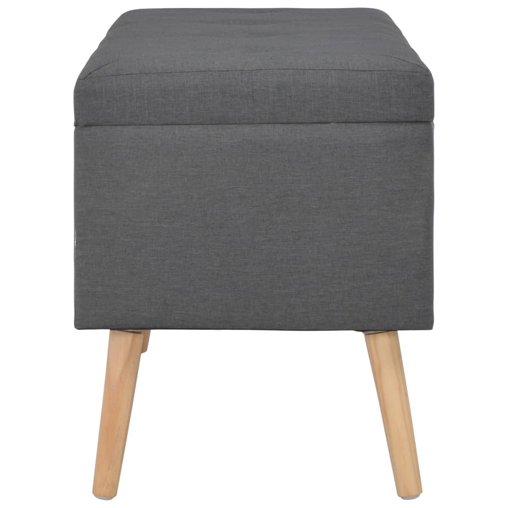 Stoličky S Úložným Prostorem 3 Ks Tmavě Šedé Textil