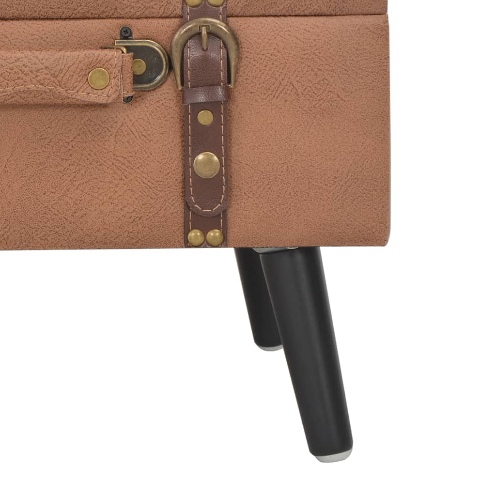 Stolička S Úložným Prostorem 40 Cm Umělá Kůže