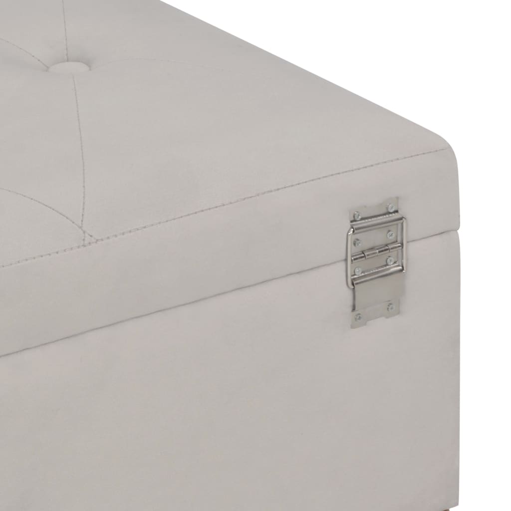 Lavice S Úložným Prostorem 105 Cm Šedá Samet