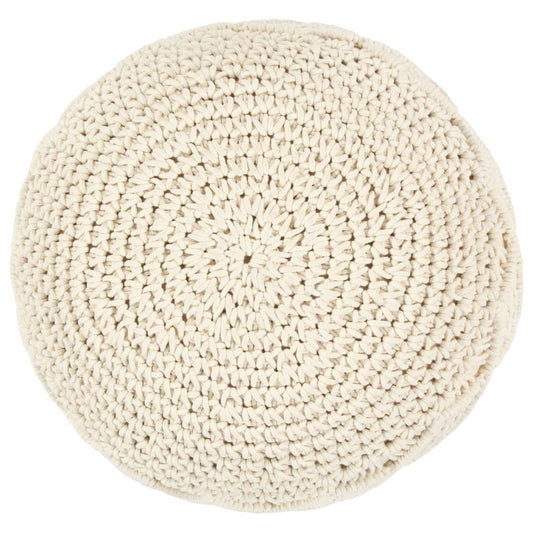 Ručně Vyrobený Sedací Puf Macrame 45 X 30 Cm Bavlna