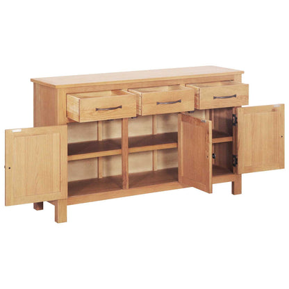 Servírovací Skříň Hnědá 112 X 33.5 X 70 Cm Pevné Dubové Dřevo