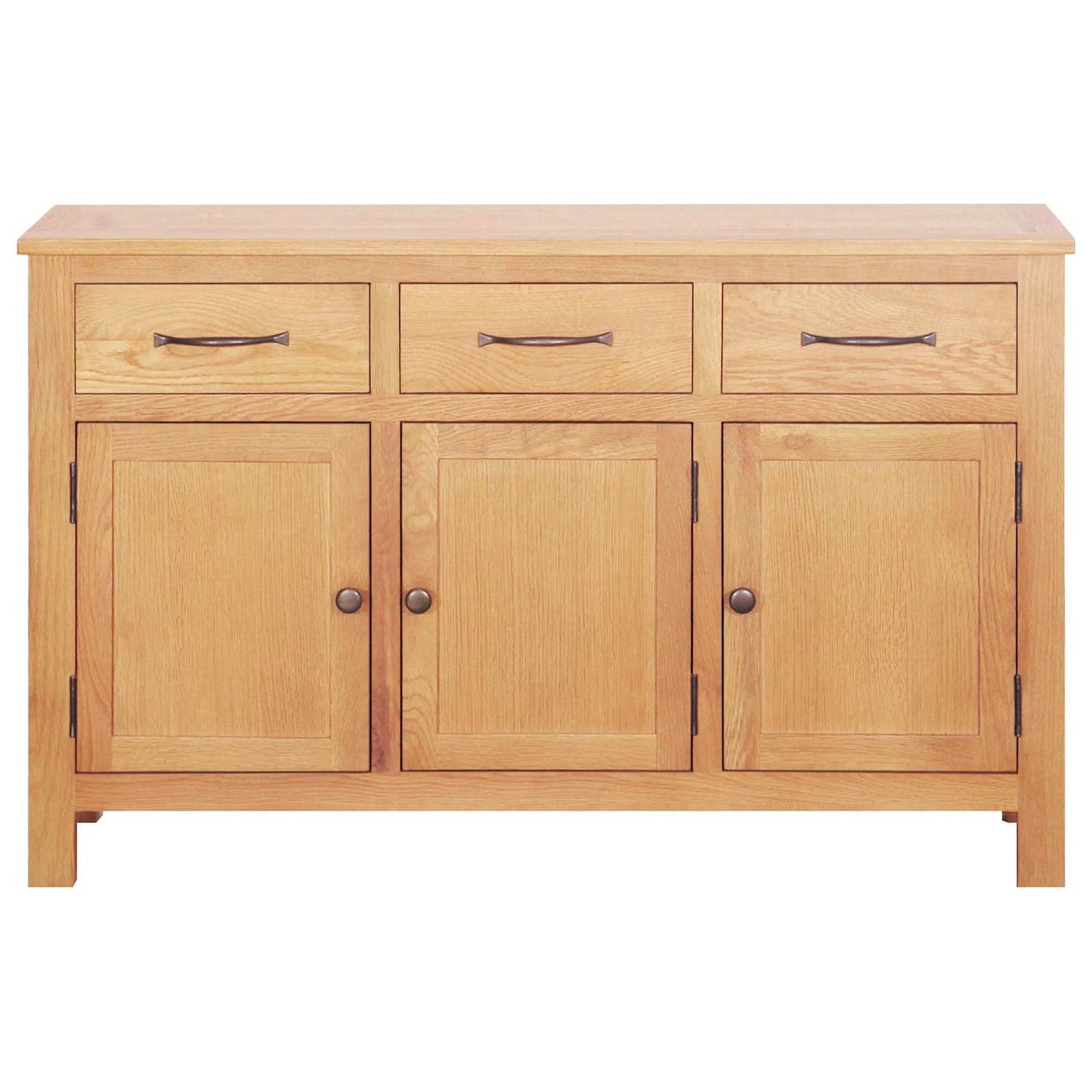 Servírovací Skříň Hnědá 112 X 33.5 X 70 Cm Pevné Dubové Dřevo