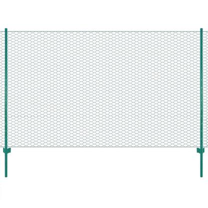 Drátěný Plot Se Sloupky Ocel 25 X 0,5 M Zelený