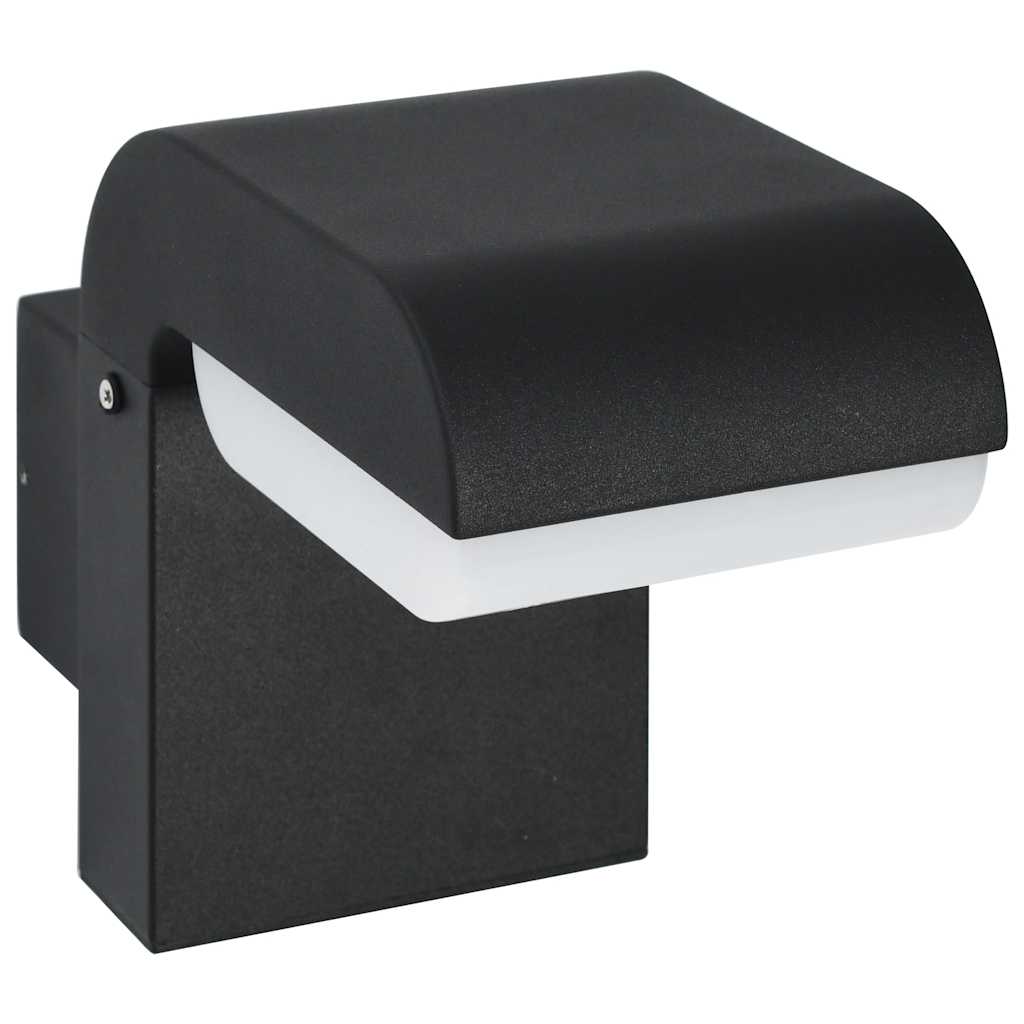 Zahradní Nástěnné Led Svítidlo 9 W Černé Oválné