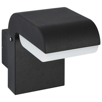 Zahradní Nástěnné Led Svítidlo 9 W Černé Oválné