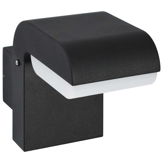 Zahradní Nástěnné Led Svítidlo 9 W Černé Oválné