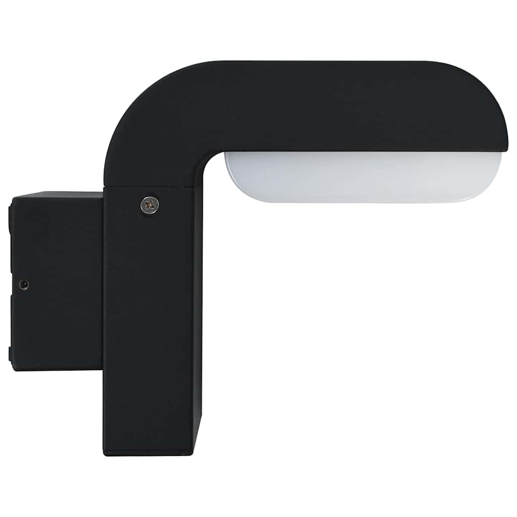 Zahradní Nástěnné Led Svítidlo 9 W Černé Oválné