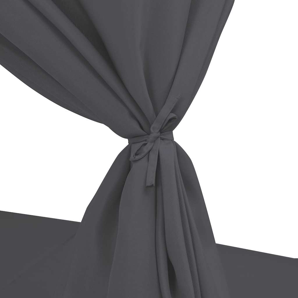 Zahradní Postel Se Závěsy Polyratan Šedá