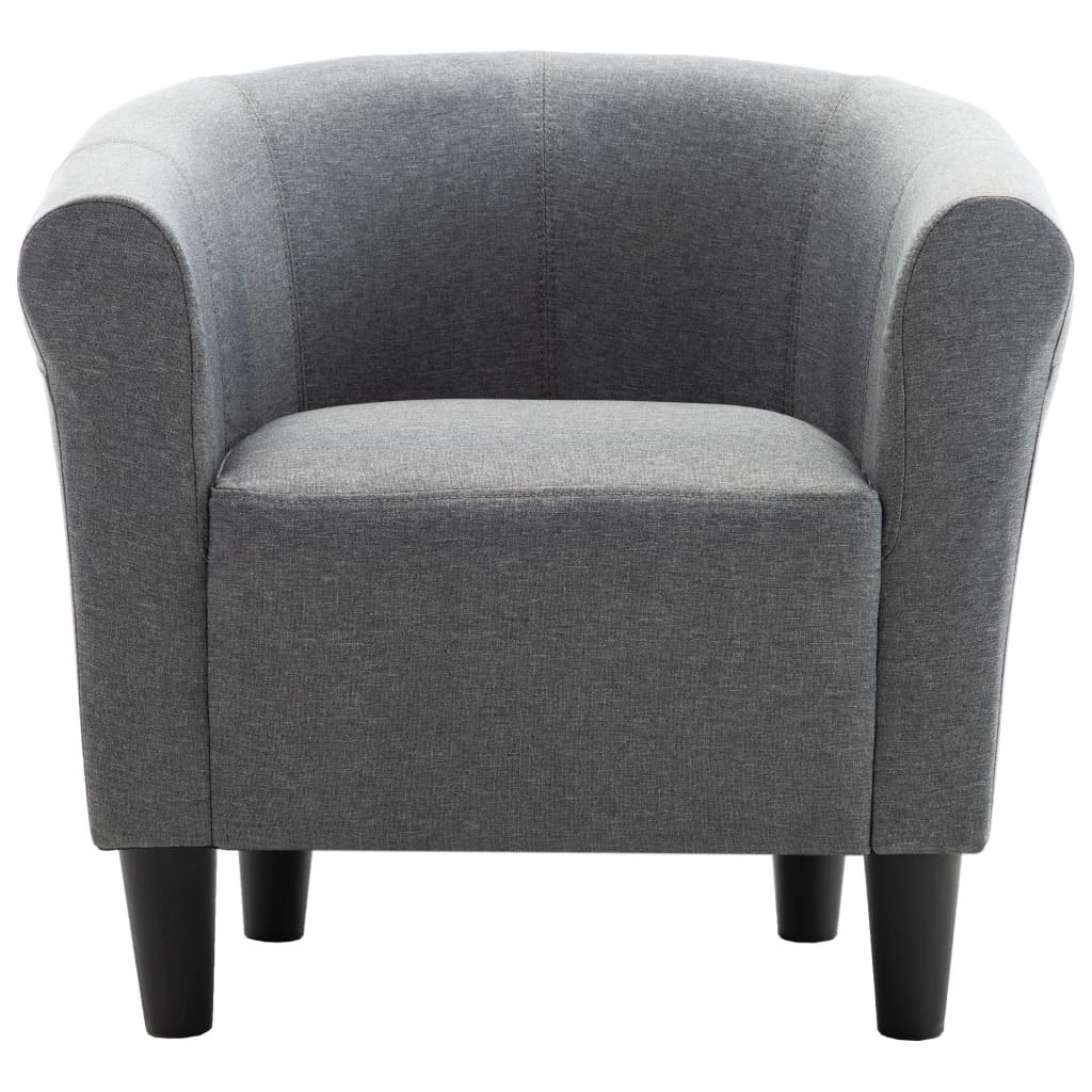Křeslo Světle Šedé Textil