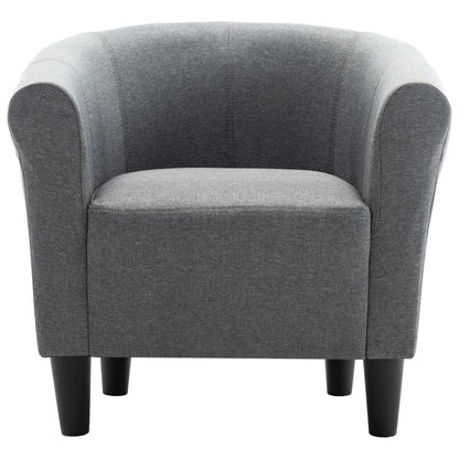 Křeslo Světle Šedé Textil