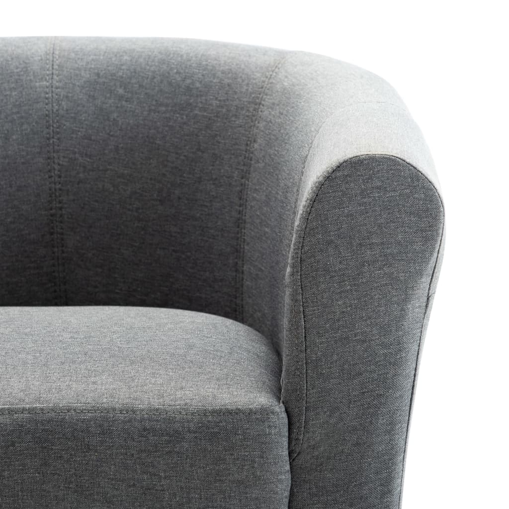 Křeslo Světle Šedé Textil