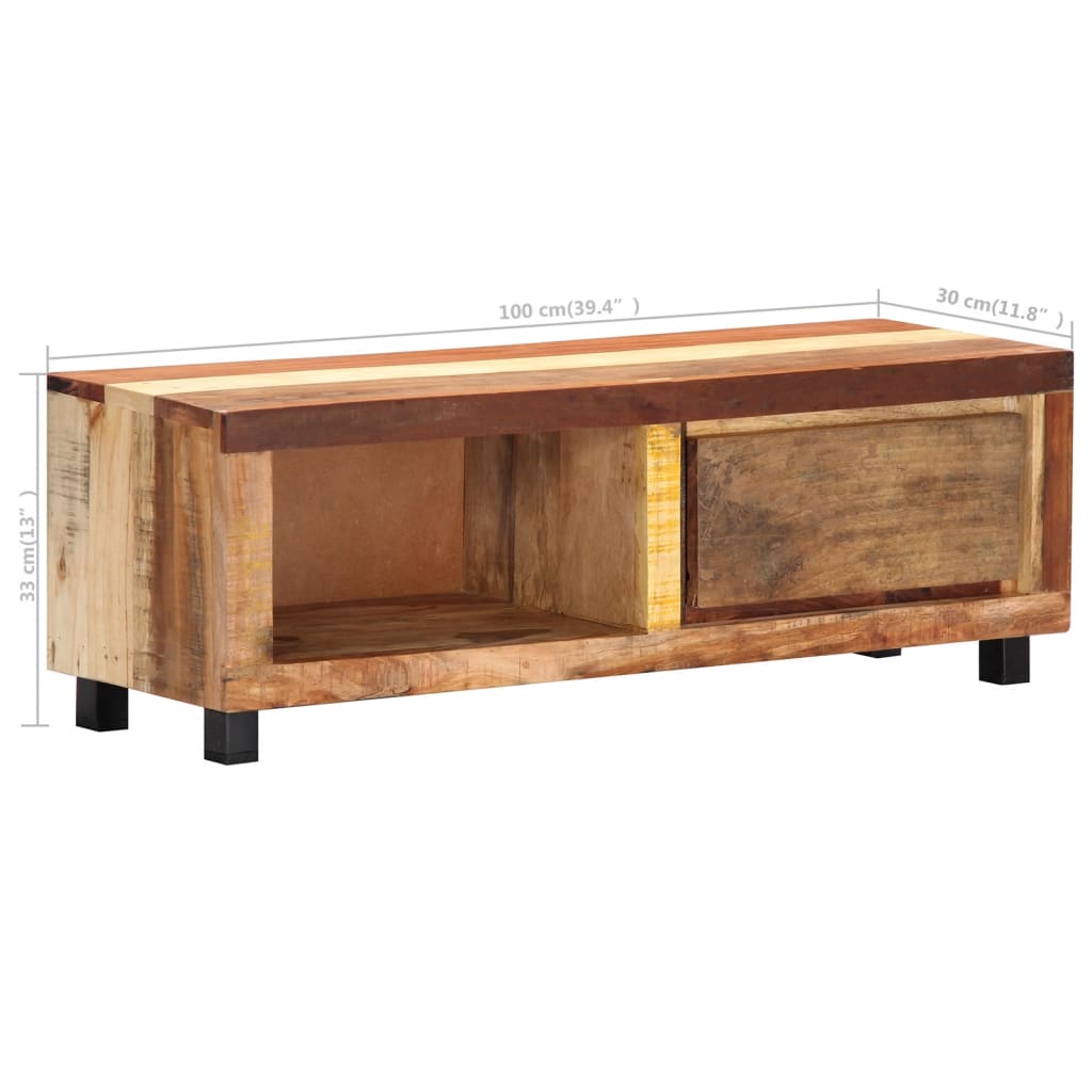 Tv Stolek 100 X 30 X 33 Cm Masivní Recyklované Dřevo