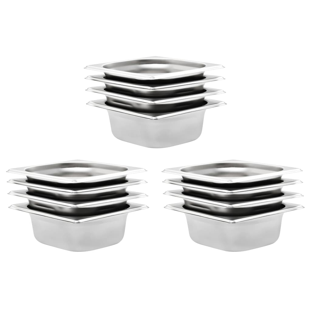 Gastronádoby 12 Ks Gn 1/6 100 Mm Nerezová Ocel