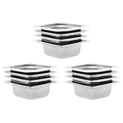Gastronádoby 12 Ks Gn 1/6 100 Mm Nerezová Ocel