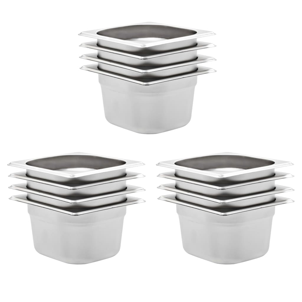 Gastronádoby 12 Ks Gn 1/6 100 Mm Nerezová Ocel