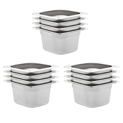 Gastronádoby 12 Ks Gn 1/6 100 Mm Nerezová Ocel