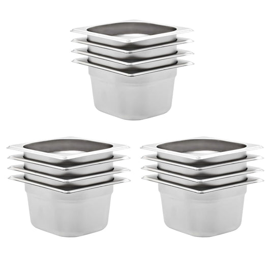 Gastronádoby 12 Ks Gn 1/6 100 Mm Nerezová Ocel