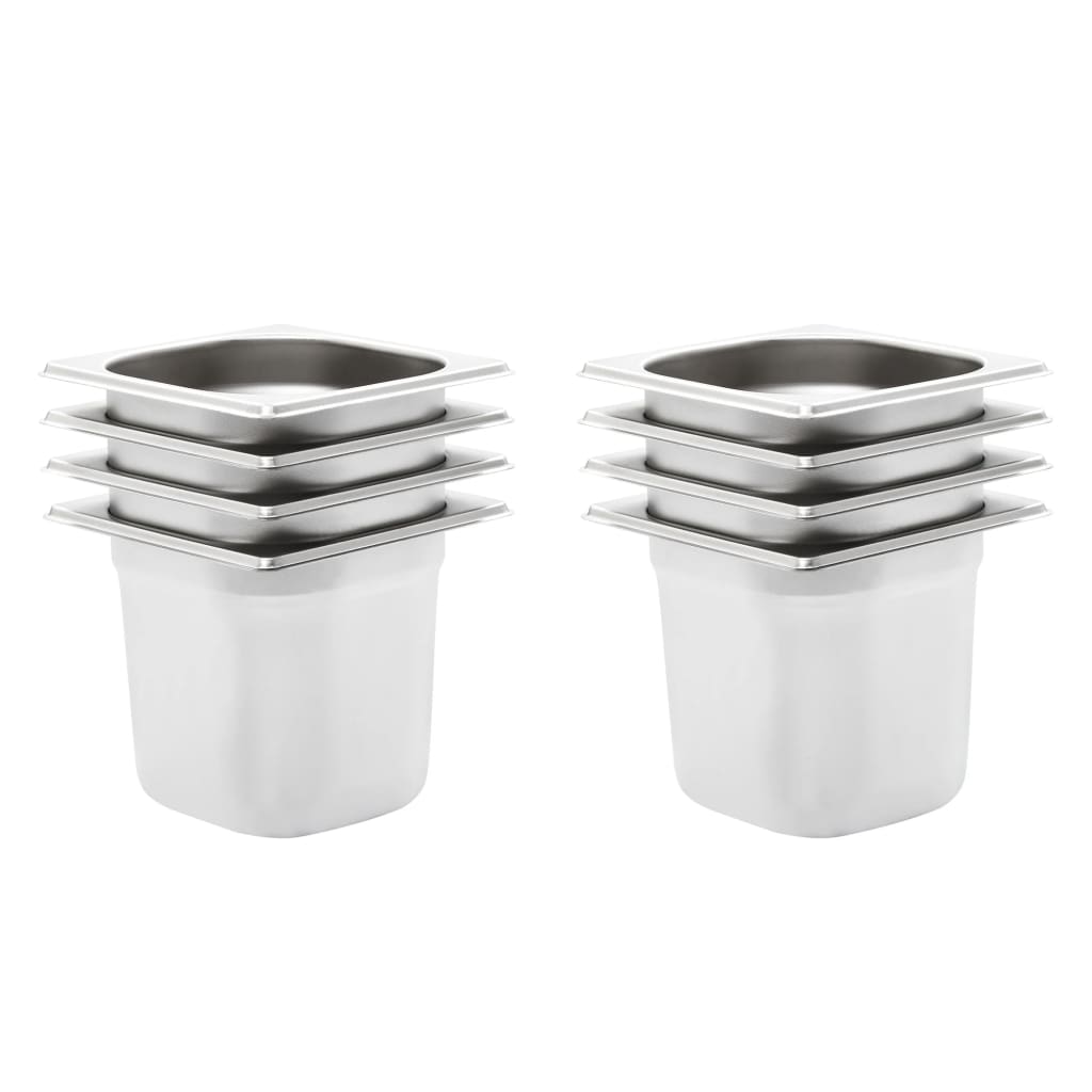 Gastronádoby 12 Ks Gn 1/6 100 Mm Nerezová Ocel