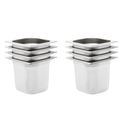 Gastronádoby 12 Ks Gn 1/6 100 Mm Nerezová Ocel