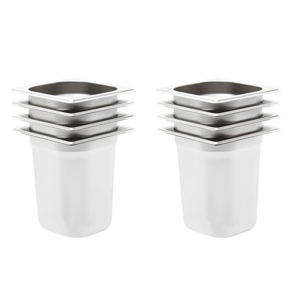 Gastronádoby 12 Ks Gn 1/6 100 Mm Nerezová Ocel