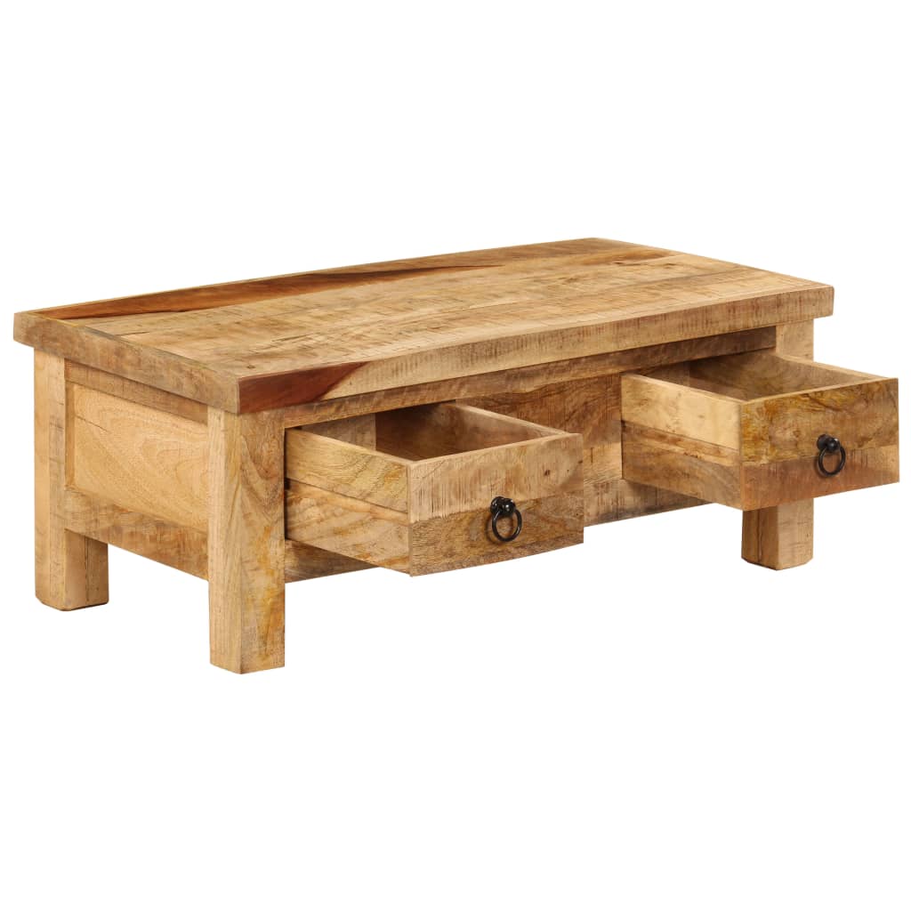 Konferenční Stolek 90 X 45 X 35 Cm Masivní Mangovníkové Dřevo