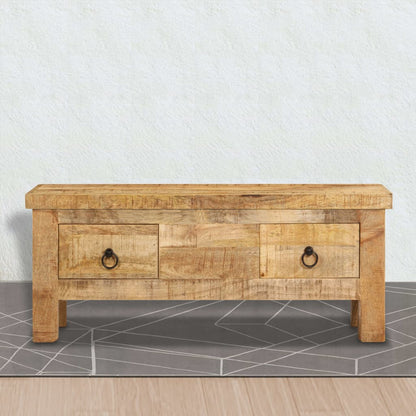 Konferenční Stolek 90 X 45 X 35 Cm Masivní Mangovníkové Dřevo