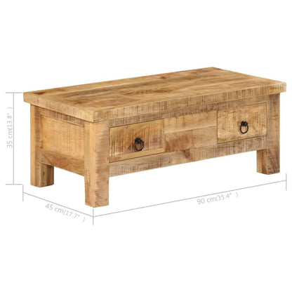 Konferenční Stolek 90 X 45 X 35 Cm Masivní Mangovníkové Dřevo