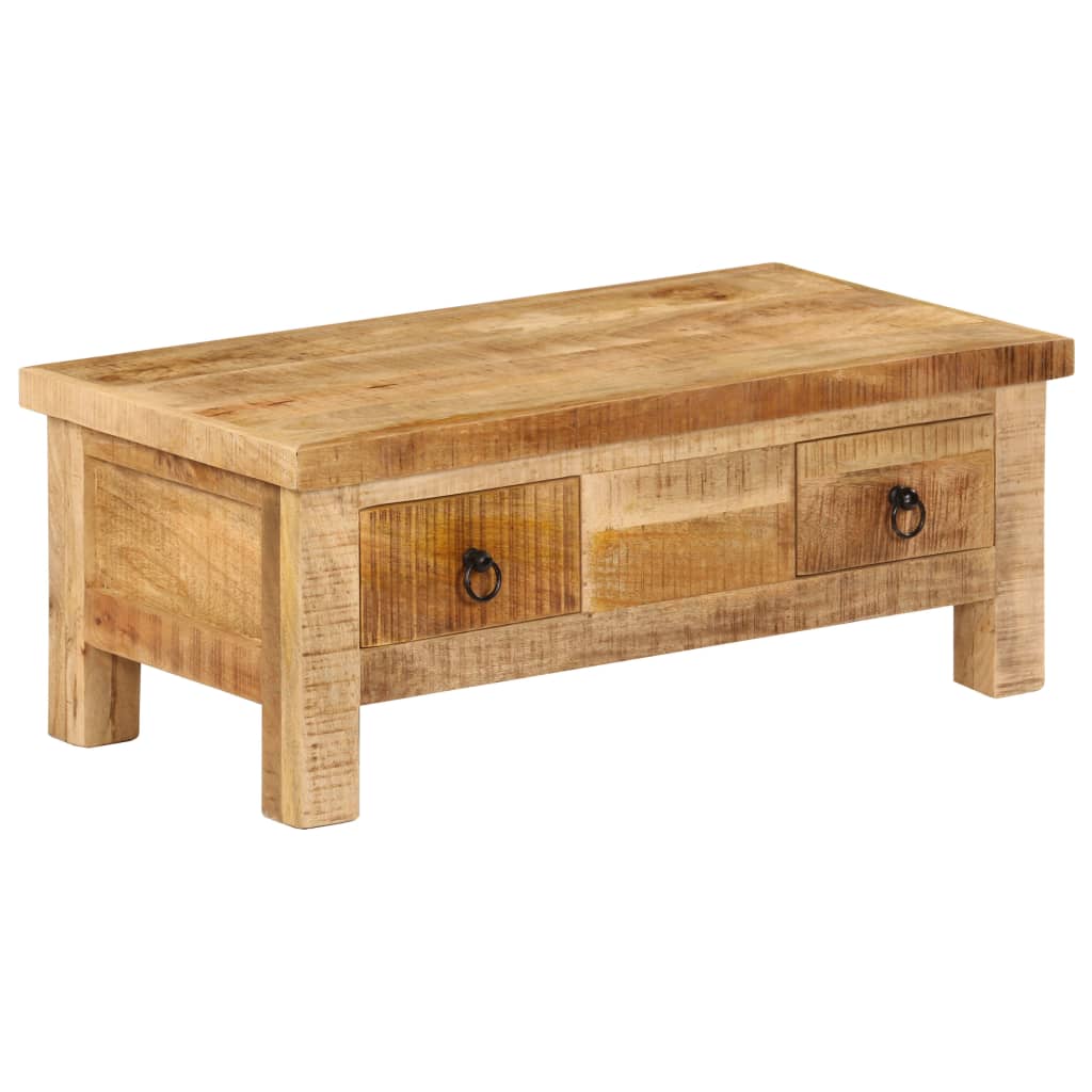 Konferenční Stolek 90 X 45 X 35 Cm Masivní Mangovníkové Dřevo