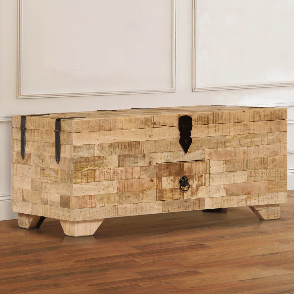 Konferenční Stolek Masivní Mangovníkové Dřevo 80 X 40 X 35 Cm