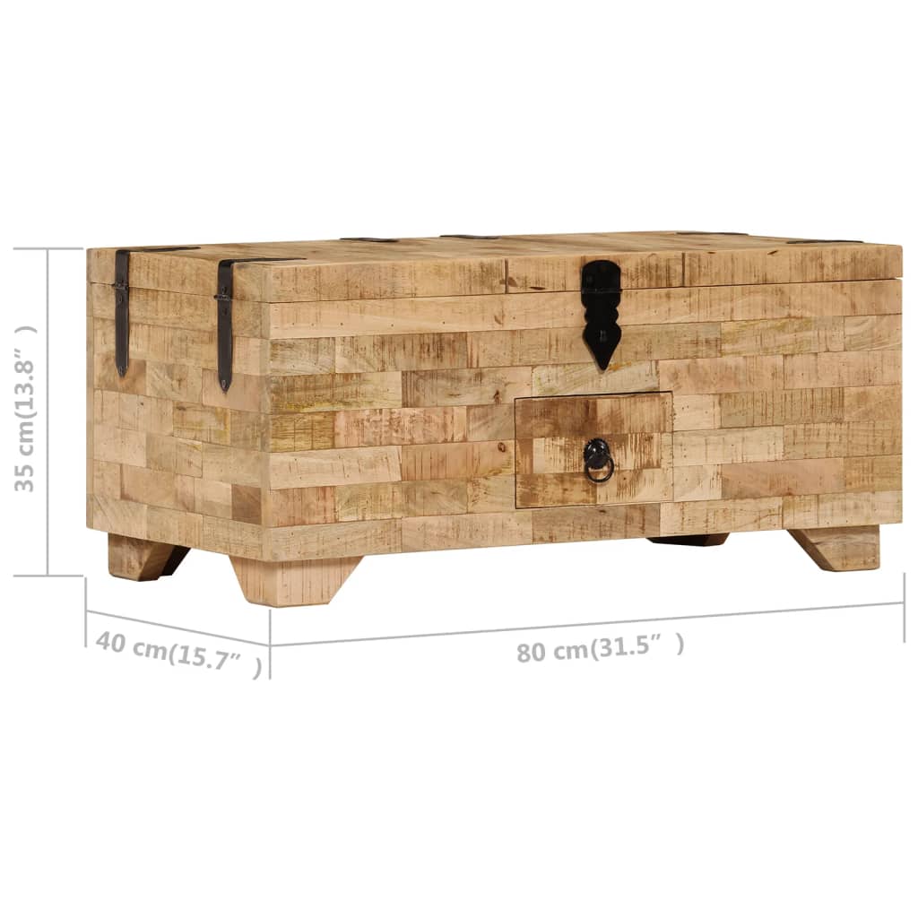 Konferenční Stolek Masivní Mangovníkové Dřevo 80 X 40 X 35 Cm