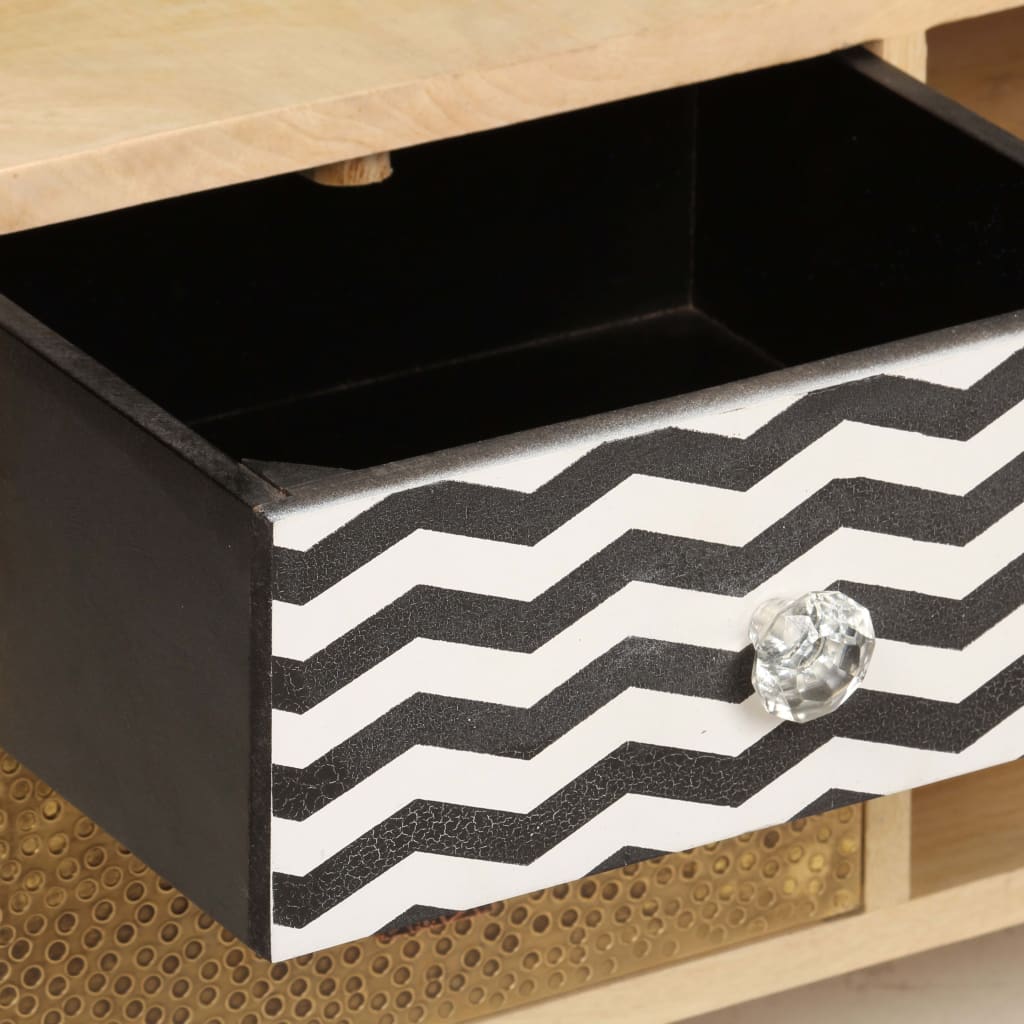 Tv Stolek 120 X 30 X 40 Cm Masivní Mangovníkové Dřevo