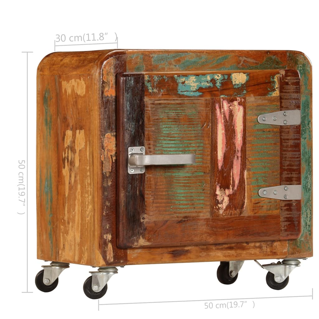 Noční Stolek 50 X 30 X 50 Cm Masivní Recyklované Dřevo