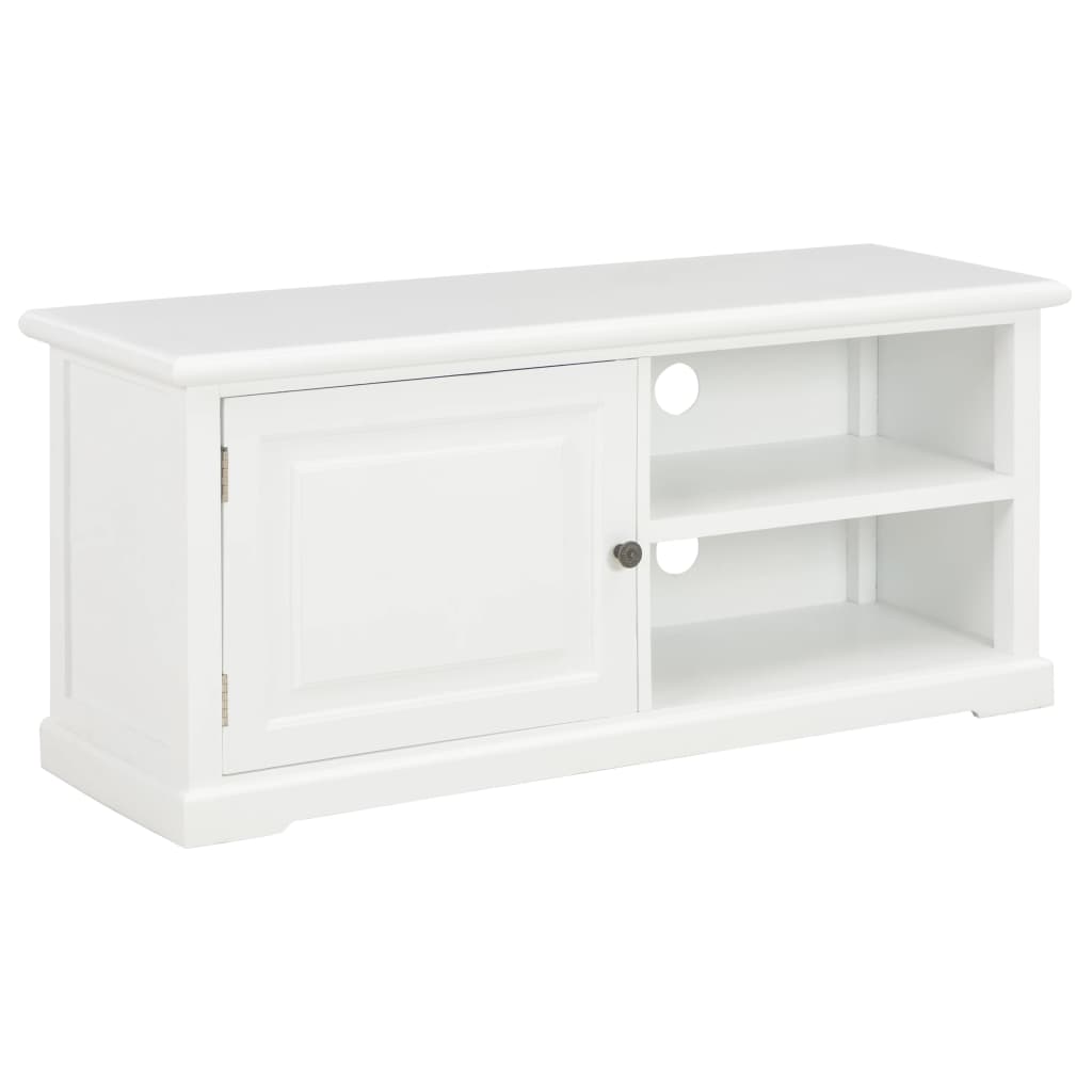 Tv Stolek Bílý 90 X 30 X 40 Cm Dřevo