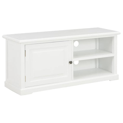 Tv Stolek Bílý 90 X 30 X 40 Cm Dřevo