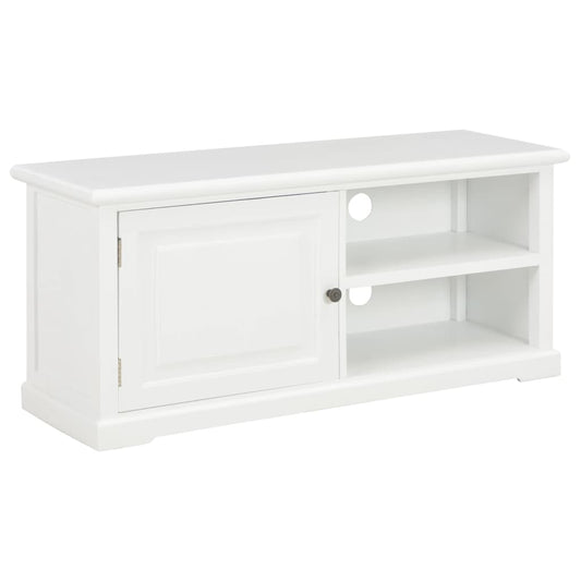Tv Stolek Bílý 90 X 30 X 40 Cm Dřevo