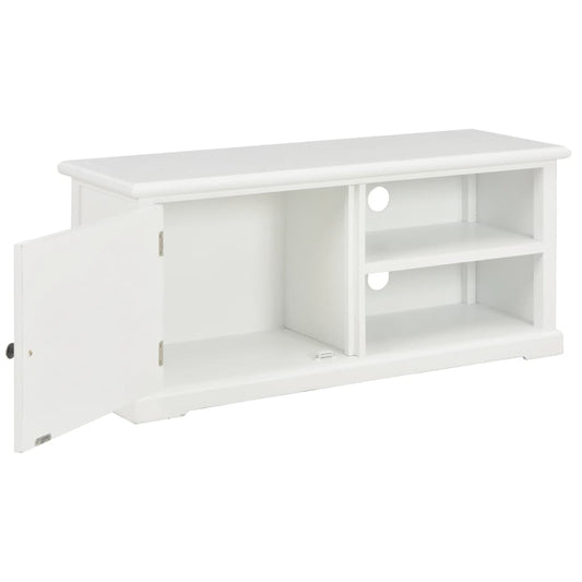 Tv Stolek Bílý 90 X 30 X 40 Cm Dřevo