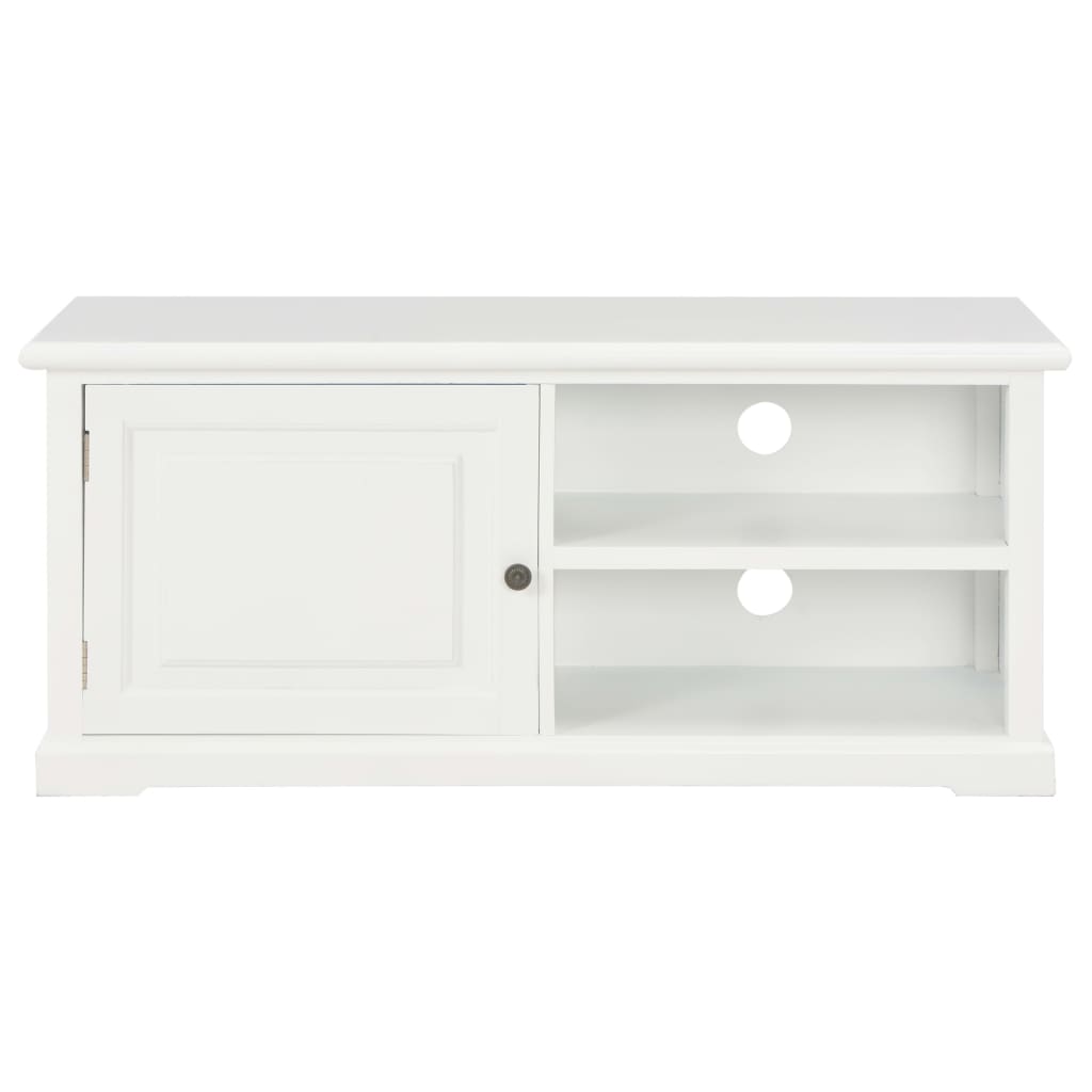 Tv Stolek Bílý 90 X 30 X 40 Cm Dřevo