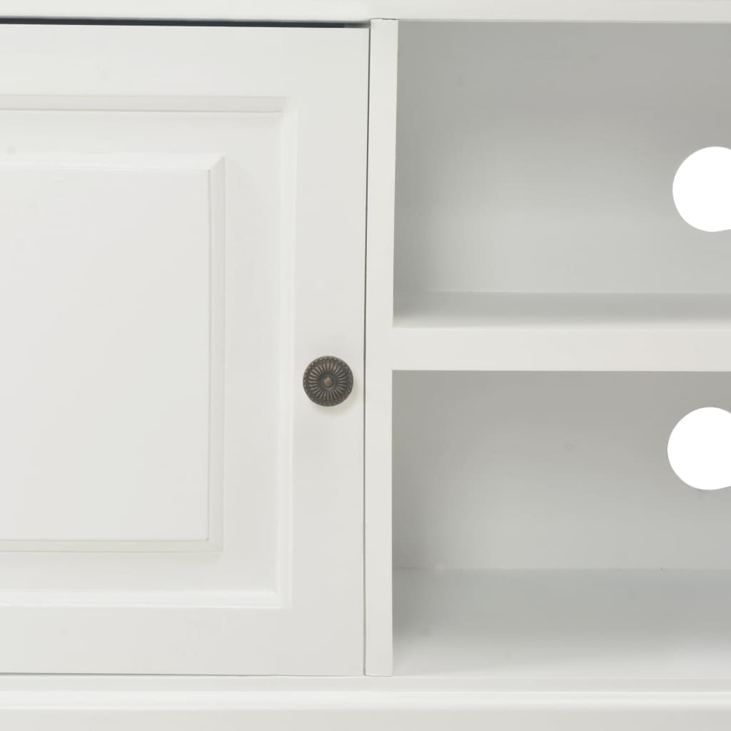 Tv Stolek Bílý 90 X 30 X 40 Cm Dřevo