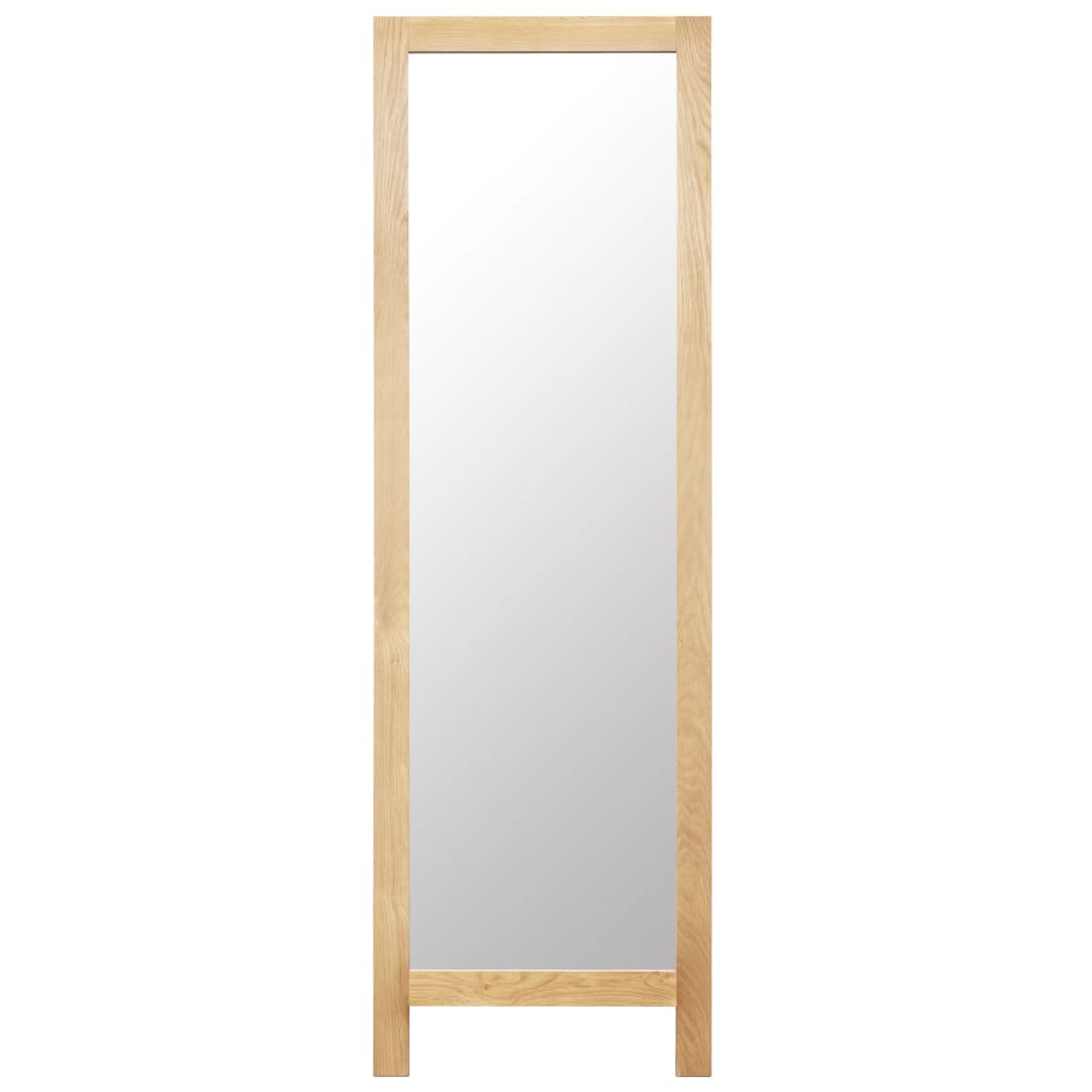 Stojací Zrcadlo 48 X 46,5 X 150 Cm Masivní Dubové Dřevo