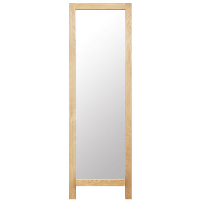 Stojací Zrcadlo 48 X 46,5 X 150 Cm Masivní Dubové Dřevo