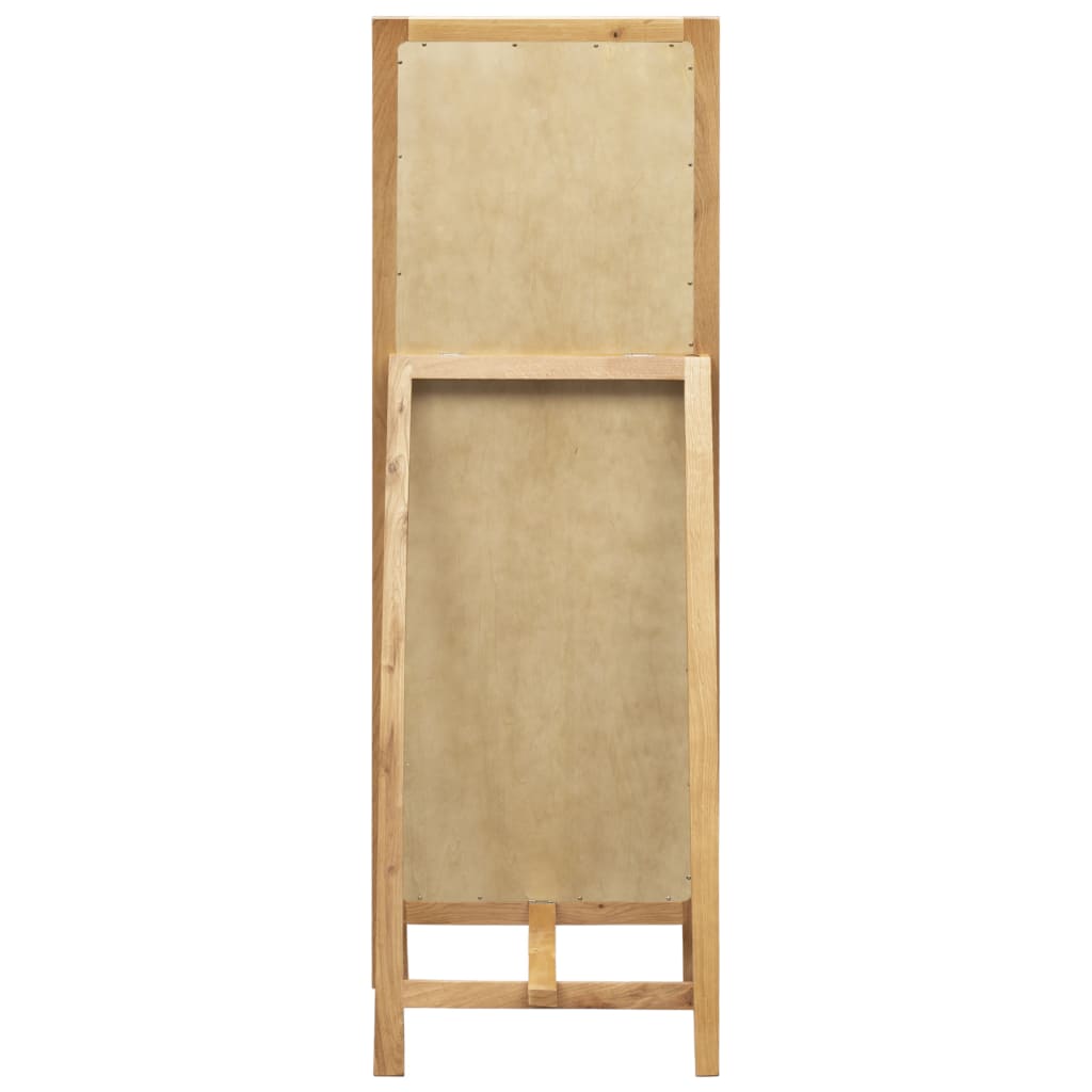 Stojací Zrcadlo 48 X 46,5 X 150 Cm Masivní Dubové Dřevo