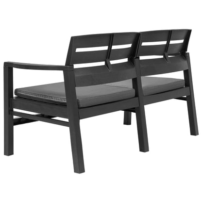 2Místná Zahradní Lavice S Poduškami 133 Cm Plast