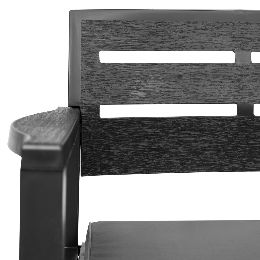 2Místná Zahradní Lavice S Poduškami 133 Cm Plast