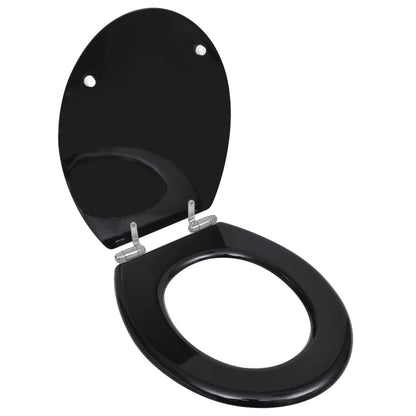 Wc Sedátka S Funkcí Pomalého Sklápění 2 Ks Černá Mdf