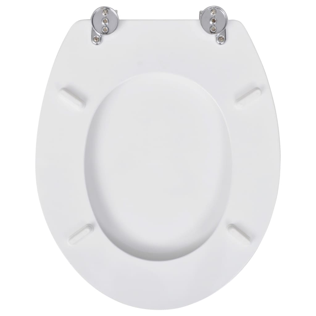 Wc Sedátka S Víkem 2 Ks Mdf Bílá