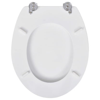 Wc Sedátka S Víkem 2 Ks Mdf Bílá