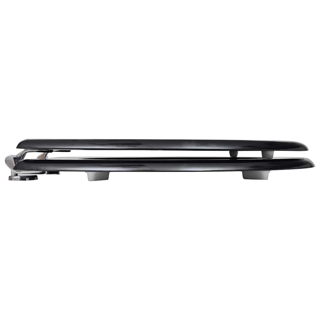 Wc Sedátka S Víky 2 Ks Mdf Černá